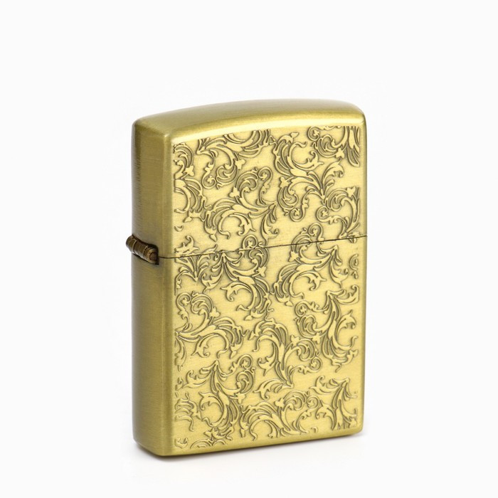 Зажигалка бензиновая Завитки в подарочной коробке 9039469