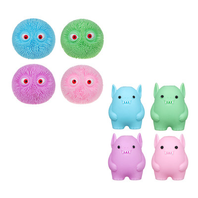 Игрушка пушистая резиновая, 6-11см, резина, 8 цв.,LASTIKS 297-063