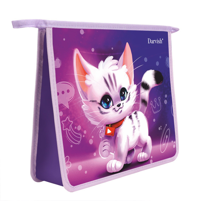 Папка для тетрадей на молнии для девочек DV-14014-15,14,13