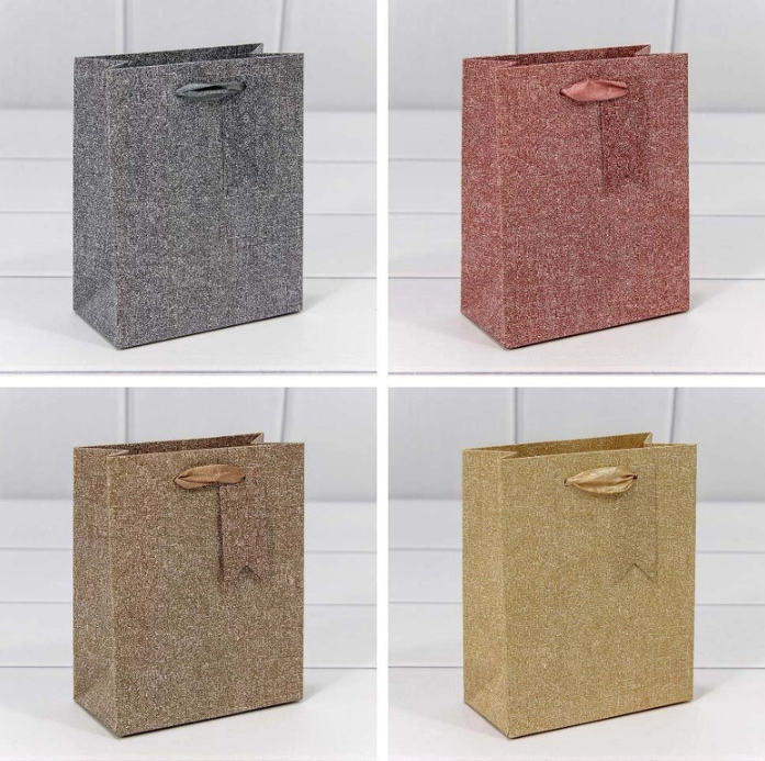 Пакет подарочный 18х23х10 бумажный