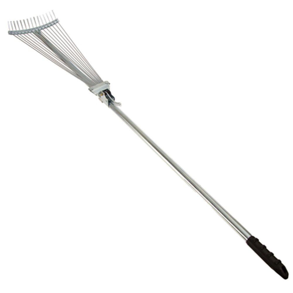 Грабли веерные раздвижные, 15 зуб, 15-55х120см, металл, INBLOOM, 167-015