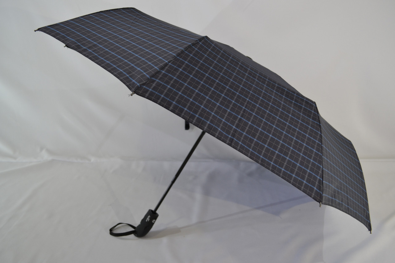 Зонт мужской полуавтомат "клетка" (ручка крюк) арт.908Н