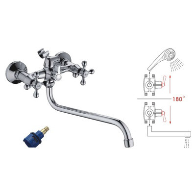 Смеситель для ванны/ длинный нос 2308L