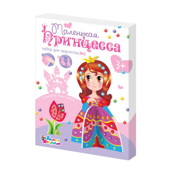 Принцесса 3 3-D набор для творчества из страз.Россия