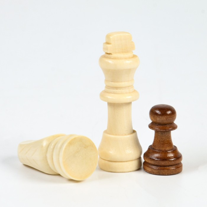 Шахматы обиходные (доска дерево 29х29см, фигуры дерево) 4077377