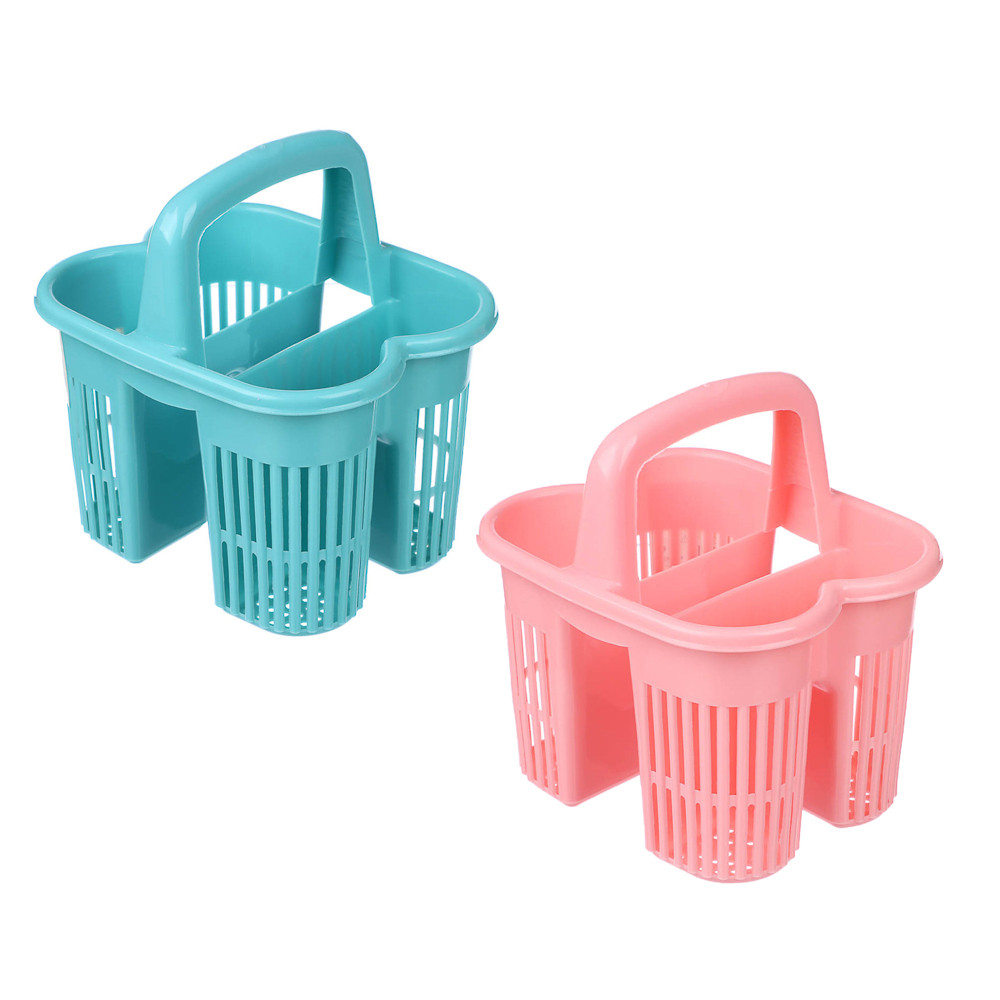 Сушилка для столовых приборов с ручкой, 4 секций, пластик, Кантри, 485-045