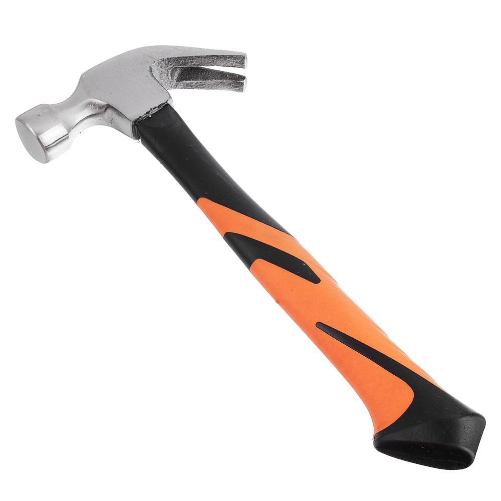 Молоток-гвоздодер с магнитом, фибергласовая ручка, 370гр ЕРМАК 662-160