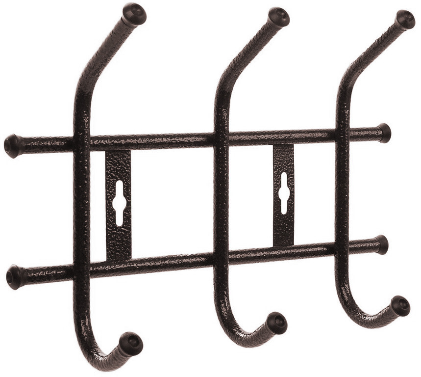 Вешалка настенная 3 крючка (276х215мм) ВНТ3 