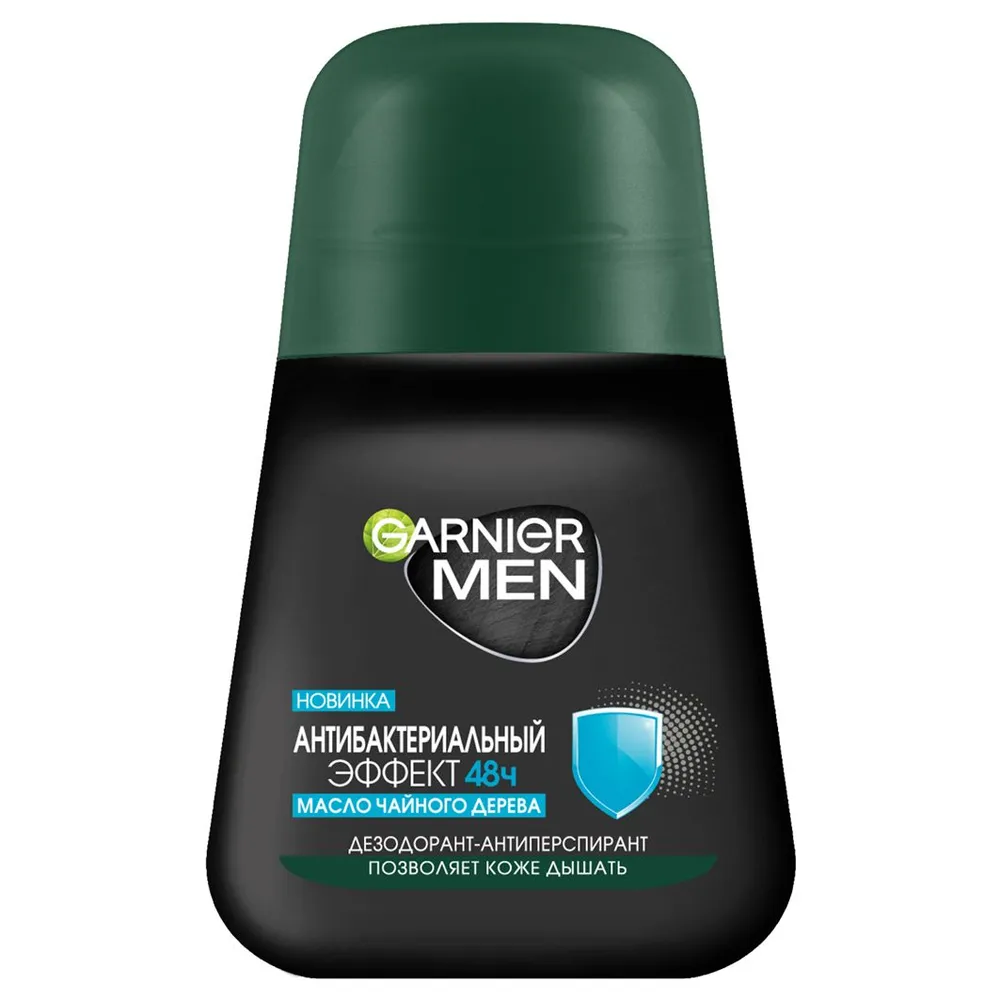 Антиперспирант Garnier Men роликовый 50мл Антибактериальный эффект, Россия