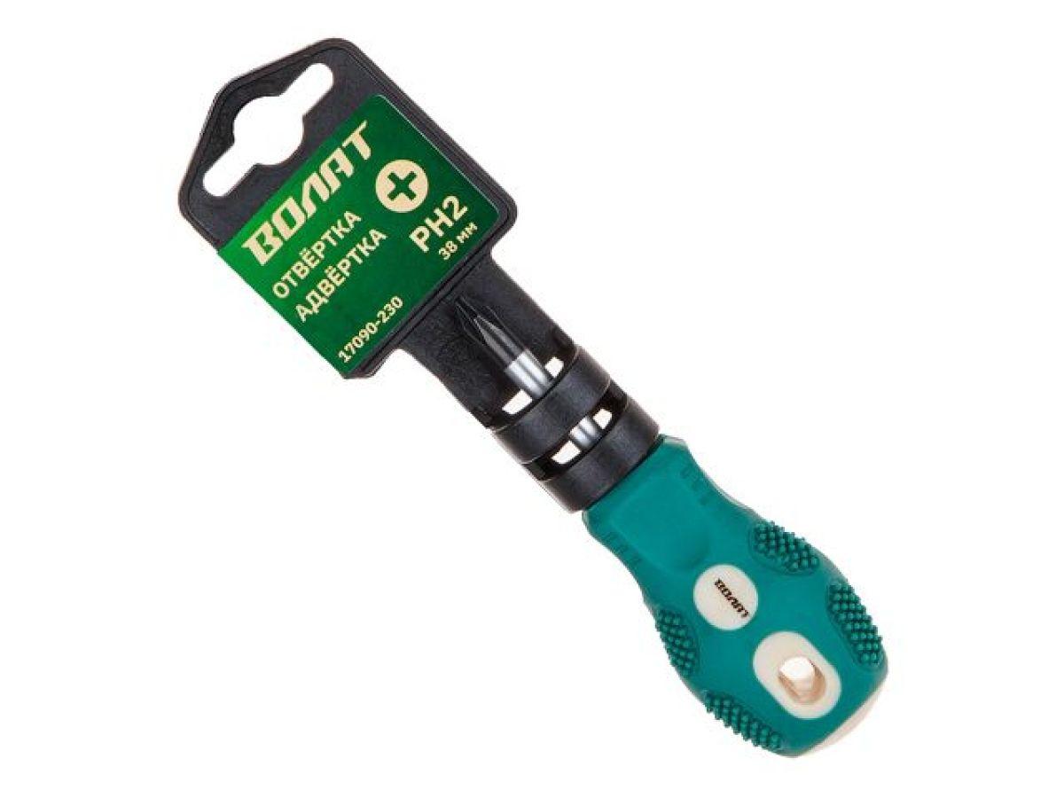 Отвертка + PH2 38мм, Волат 17090-230