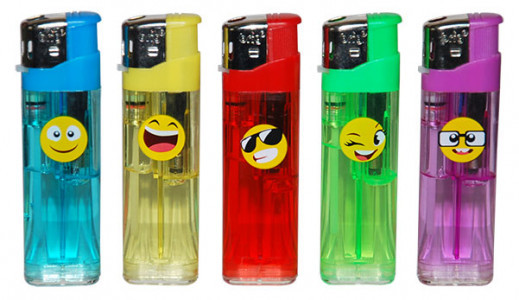 Зажигалка 555 Brig пьезо прозрачн.