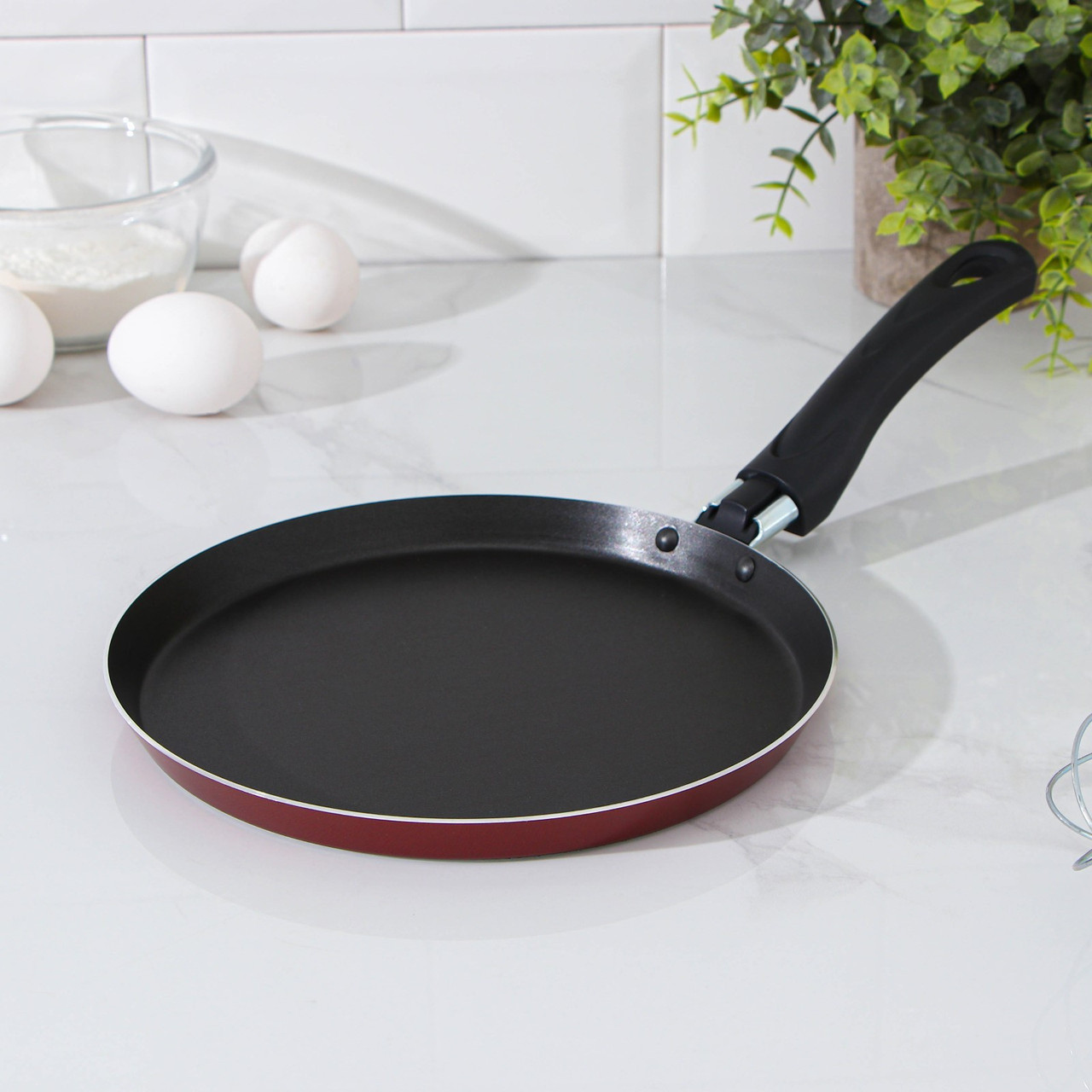 Сковорода блинная 22см Доляна, АП, пластик. ручка 7511485