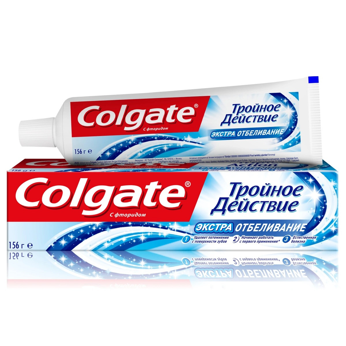 Colgate паста зубная Triple Action/Тройное действие 100мл