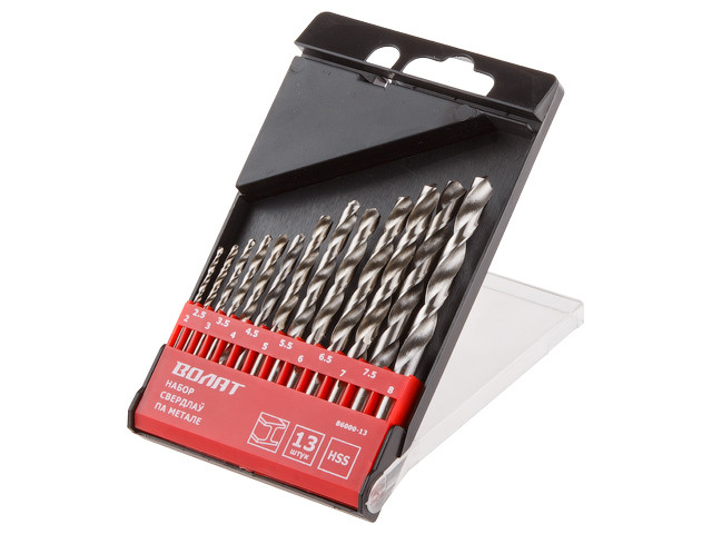 Набор сверл по мет. 13шт 2-8мм HSS арт.86000-13