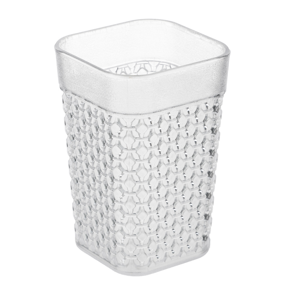 Стакан для ванной комнаты, горный хрусталь, пластик 463-205