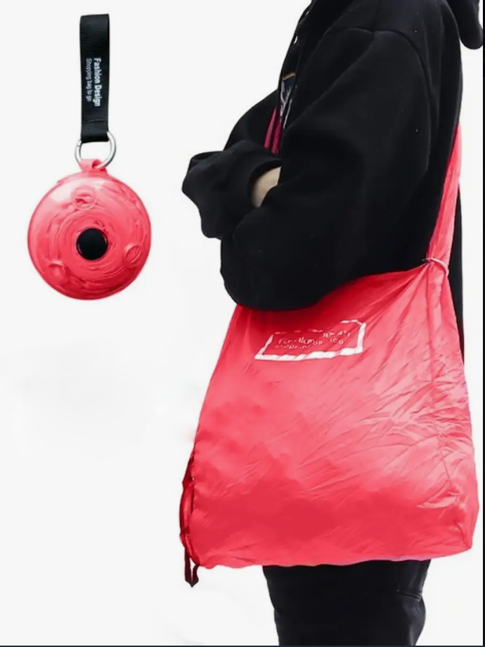 Сумка шоппер складная красная, SN-PB1-Red, Китай