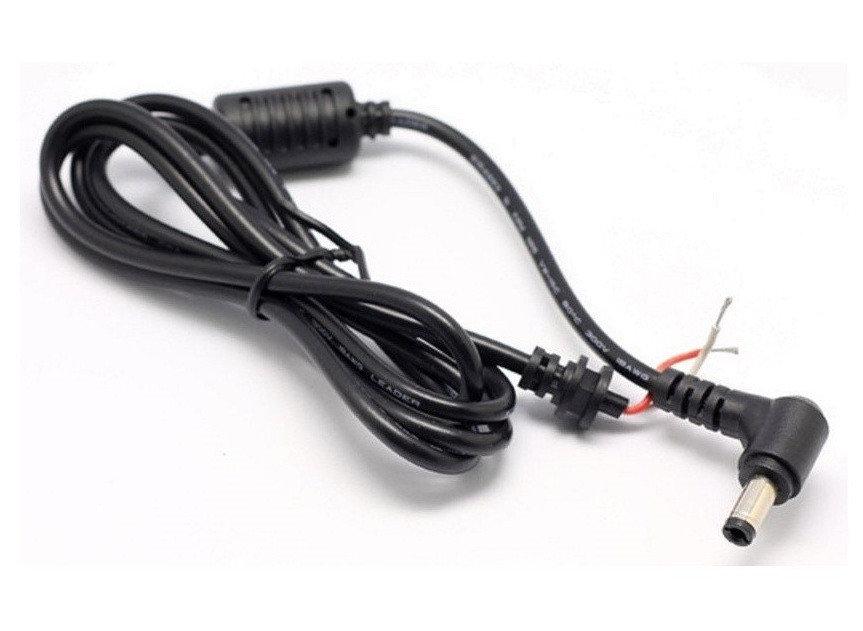 Штекер DC 5.5x2.5 с кабелем 1.2m для блока питания ноутбука ASUS/TOSHIBO/LENOVO угловой (LX G295K)