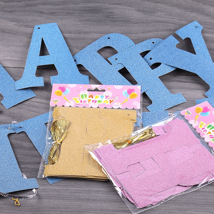 Гирлянда-буквы HappyBirthday 200см DV-1031