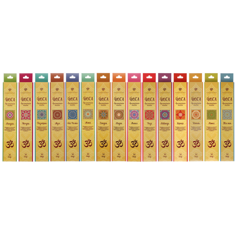 Аромапалочки 20шт, 27 ароматов, 24,5 см, 425-174