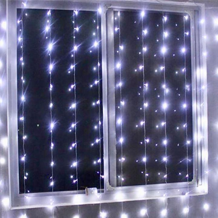 Гирлянда ШТОРКА-ВОДОПАД 150лампочек размер(170*150см) белая