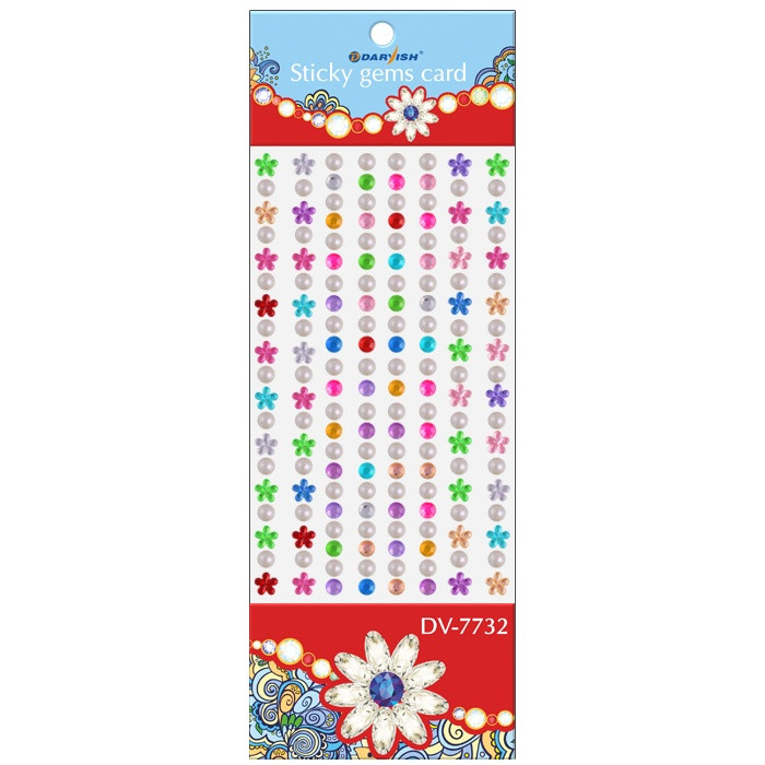 Наклейки-стразы акриловые 10*24см Darvish, DV-7732