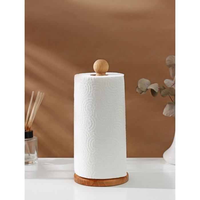 Держатель для бумажных полотенец, хром.ручка, бук 9425920