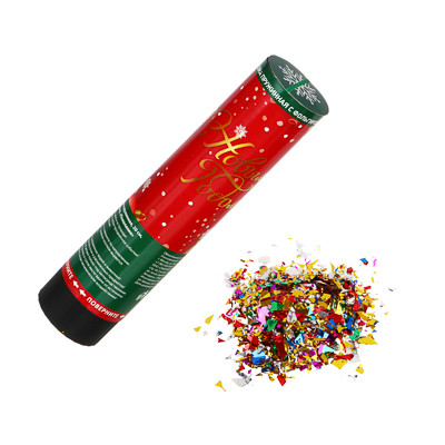 Хлопушка пружинная, 20 см, наполнитель фольга, Пожелания 399-141