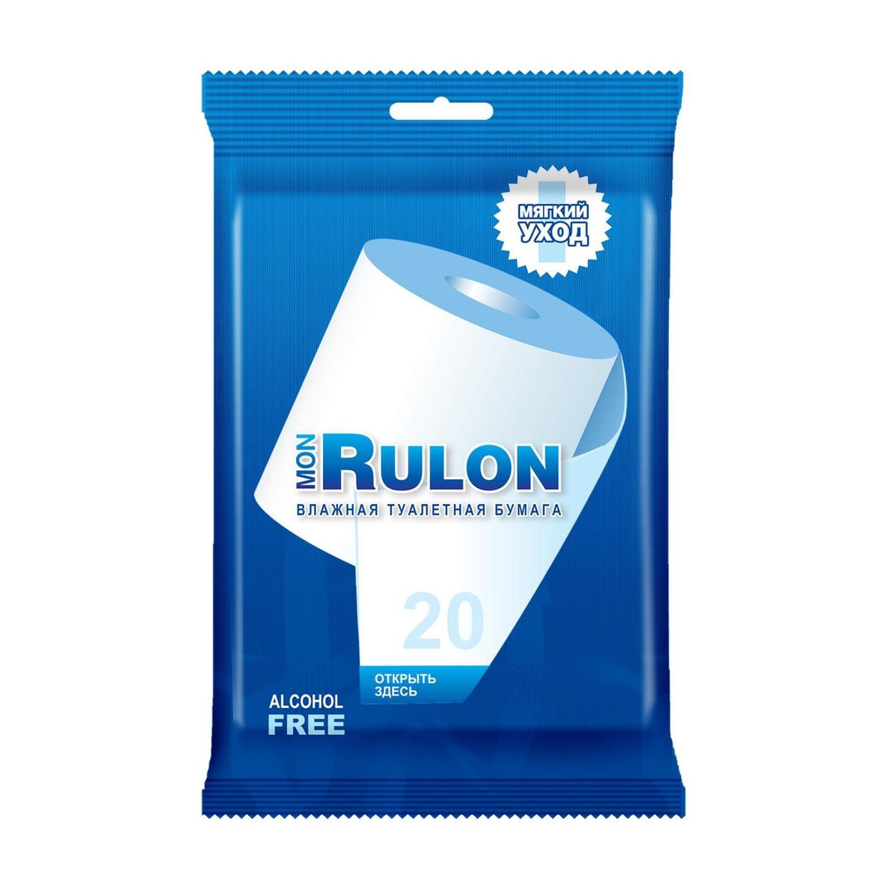 Туалетная бумага влажная MON RULON 20 шт 48123 744290