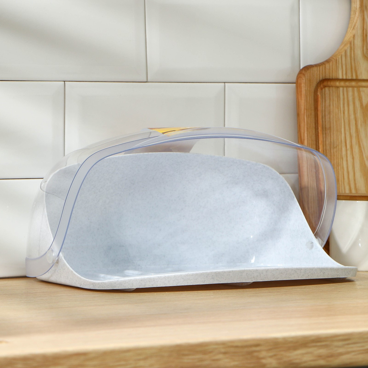 Хлебница, 31,5х25,4х15см, цвет мраморный/корич 1155477(1155478)