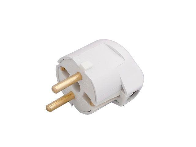 Вилка угловая (с/з,16А, 250В) белая Bylectrica, В16-242