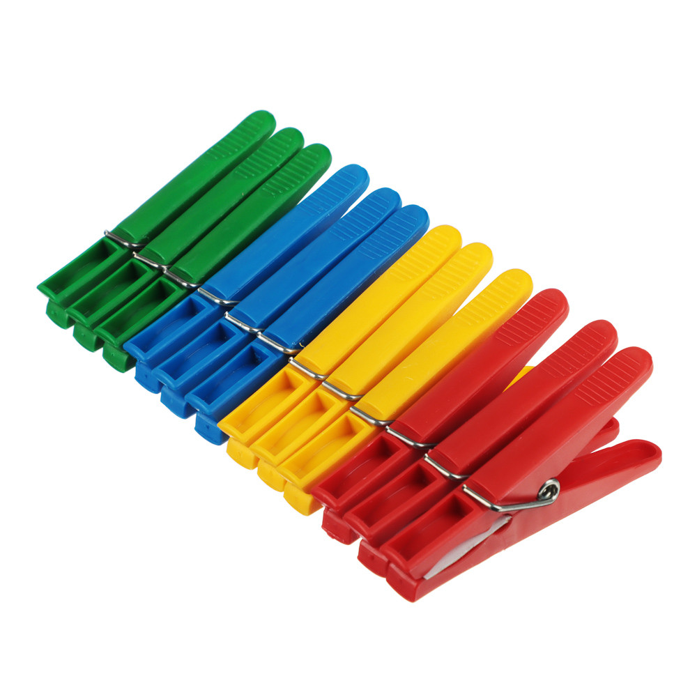 Набор прищепок 12шт, пластик, "Дельфин" 453-083