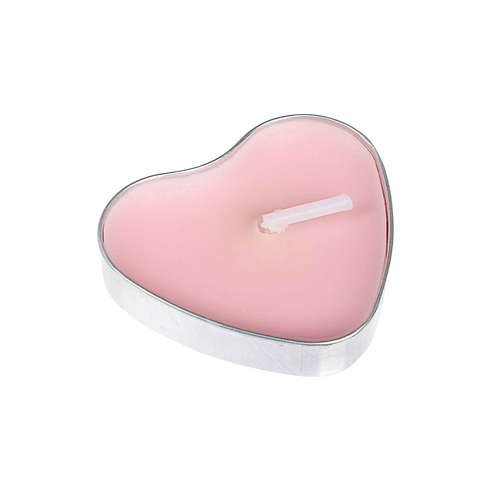 Свеча в виде сердца в гильзе, 10шт, парафин, 17х7,2х1см, 2 цв., 508-465