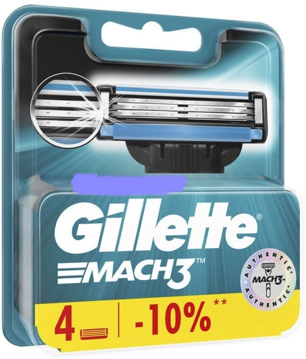 Кассеты Gillette MACH3  4шт /страна про-ва Польша