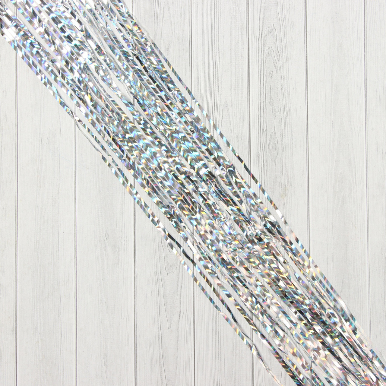 Дождик Мерцание полос 9х150 см, серебро 10480466