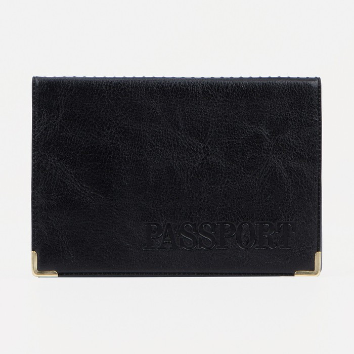 Обложка для паспорта 9,5*0,5*13,5см, загран, уголки, 3972704