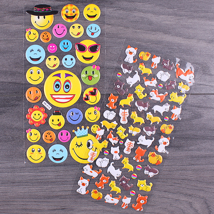 Наклейки с объемным рисунком ассорти, DV- 9549