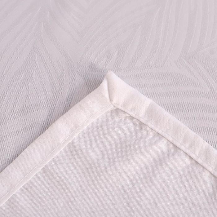 Скатерть DomoVita белая жаккард (80% ПЭ,20% хлопок) микрофибра 100*150 7402450