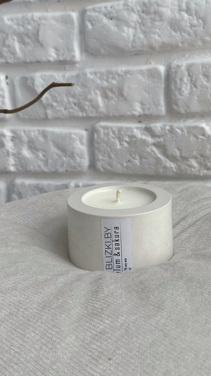 Свеча ароматическая ручной работы Модерн круглая, 8ч горения, РБ