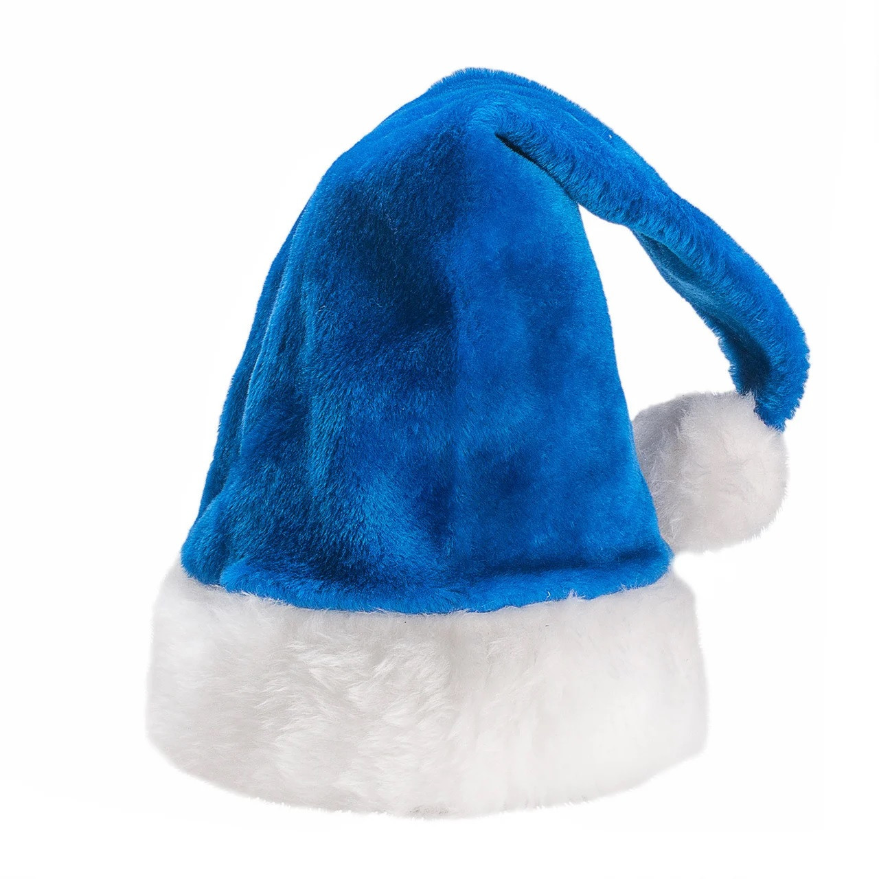 ШАПКА НОВОГОДНЯЯ меховая 30*40 см синяя (арт. AAF510720)