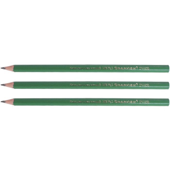Карандаш простой ч/г пластиковый НВ Darvish зеленый, DV-850, Китай