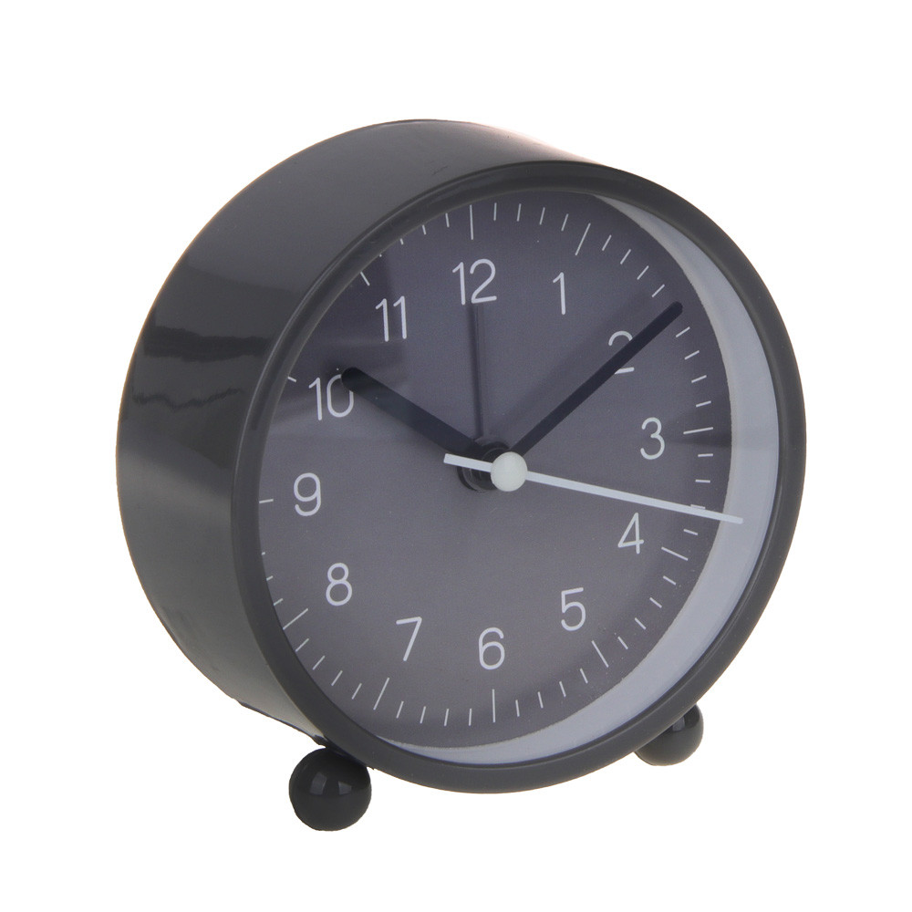 Будильник, 9,4x9,8x4 см, пластик, 1xAA, цвет серый LADECOR CHRONO 529-016