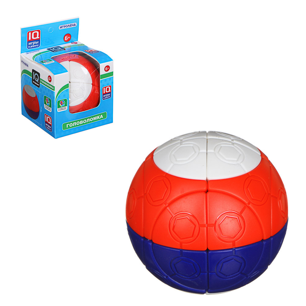 Головоломка Шар Собери цвета ИГРОЛЕНД пластик, 7см 214-028