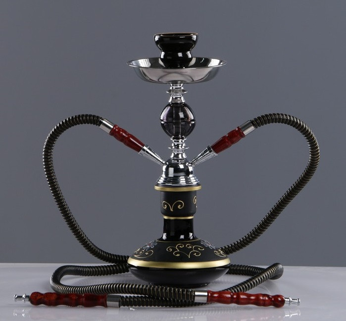 Кальян Корай, 33 см, 2 трубки, темно-синий 956947