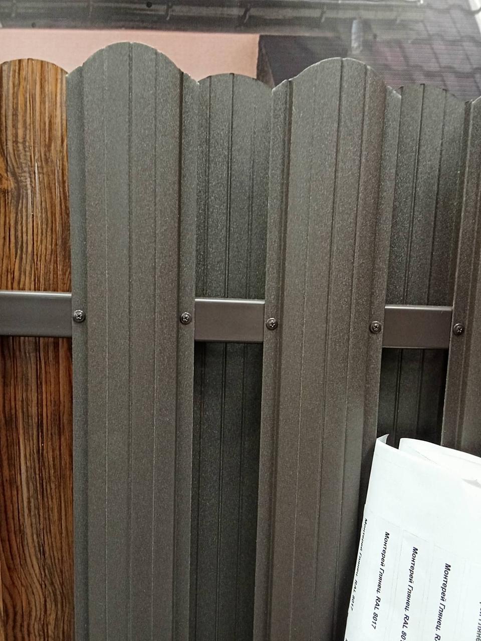 Металлоштакетник 108мм 1,5м полукруг полиэстер