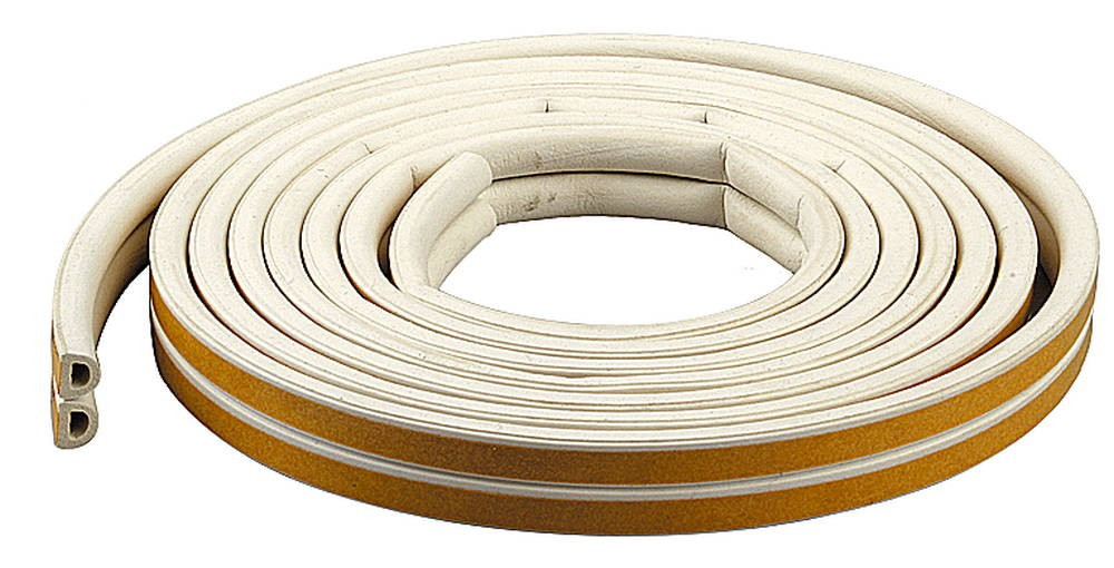 Уплотнитель самоклеящийся Профиль D 9x7,5 белый