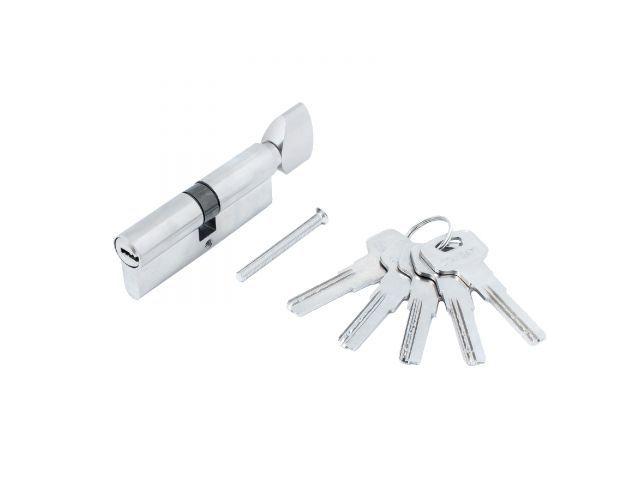 Евроцилиндр с вертушкой Стандарт Z.F.80В-5K SN (перф.ключ, 5ключей, Длина цилиндра 80 (35*10*35)) (УЗК) (12227