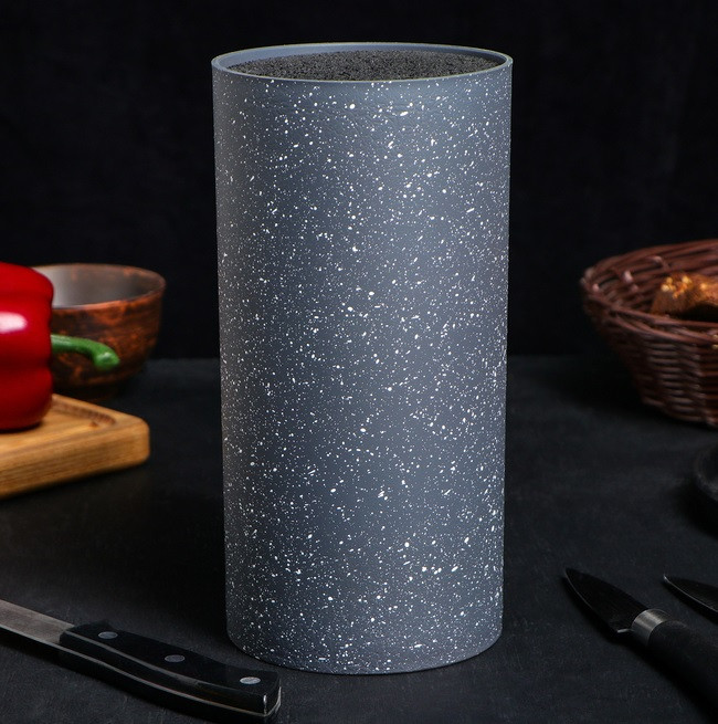 Подставка для ножей 22х11 см цвет серый, круглая 2803137