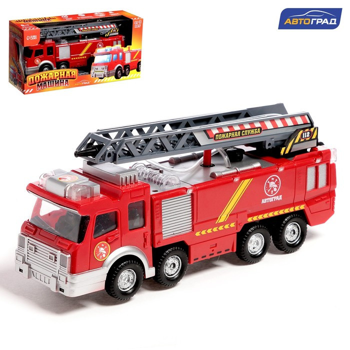 Машина Пожарная, стреляет водой, русская озвучка, свет и звук 7582522