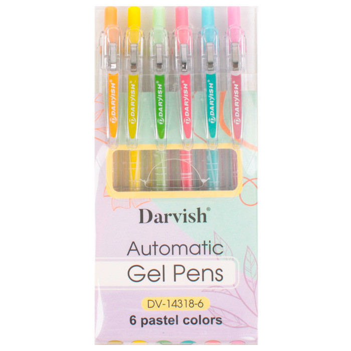 Набор ручек гел. 6цв Darvish пастель DV-14318-6