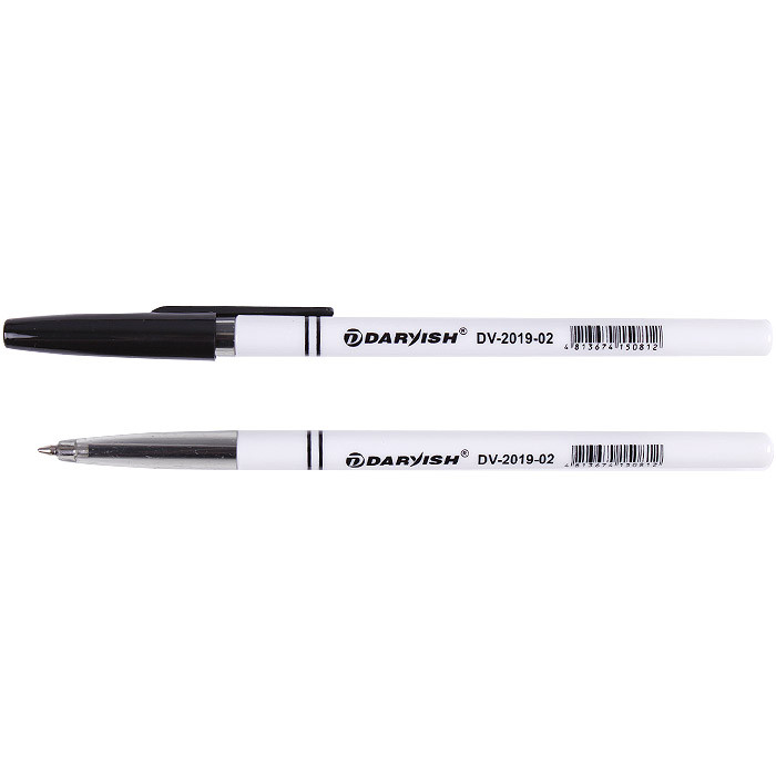 Ручка шар. черная Darvish корпус белый, DV-2019-02